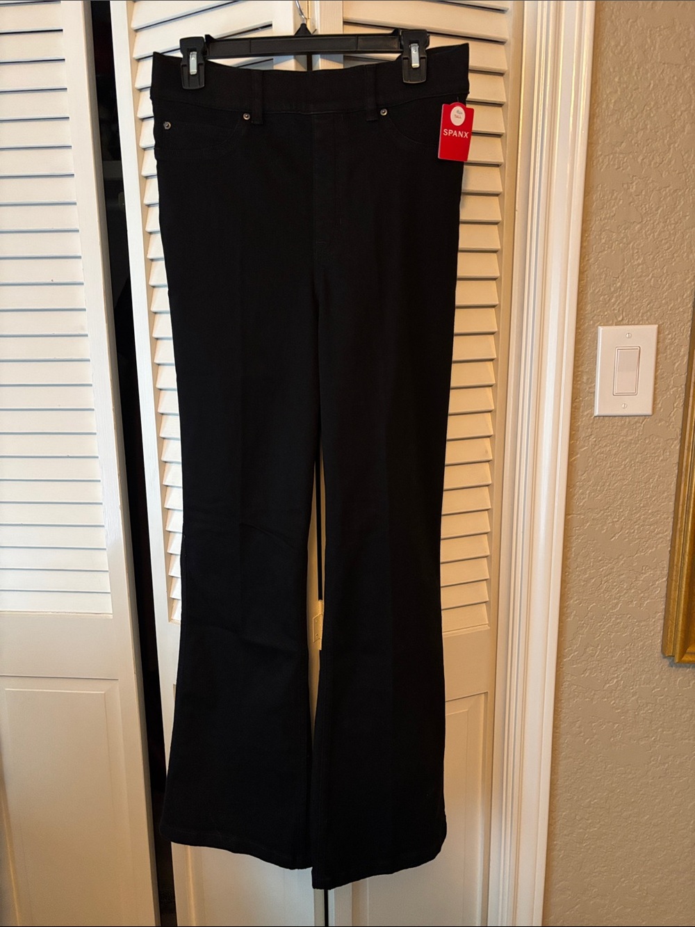 SPANX Black Flare Wide-Leg Jeans